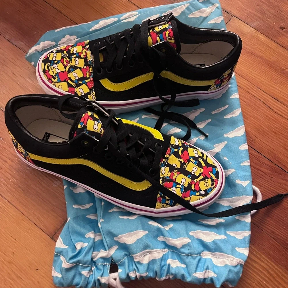 Vans Black and Yellow Cartoon Sneakers - Picture 4 of 8